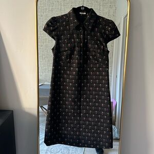 Miu Miu metallic tweed cap sleev dress